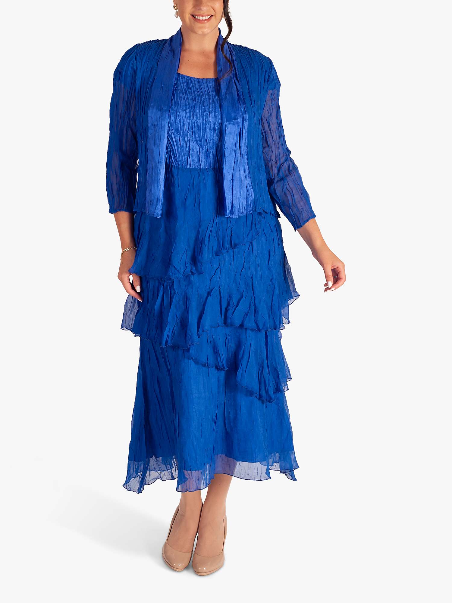 Buy chesca Sapphire Crush Tiered Dress, Blue Online at johnlewis.com