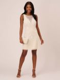 Adrianna Papell Beaded Mini Dress, Ivory/Pearl