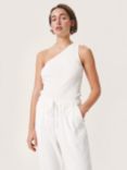 Soaked In Luxury Simone One Shoulder Top, Whisper White