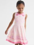 Reiss Kids' Mara Floral Dress, Pink