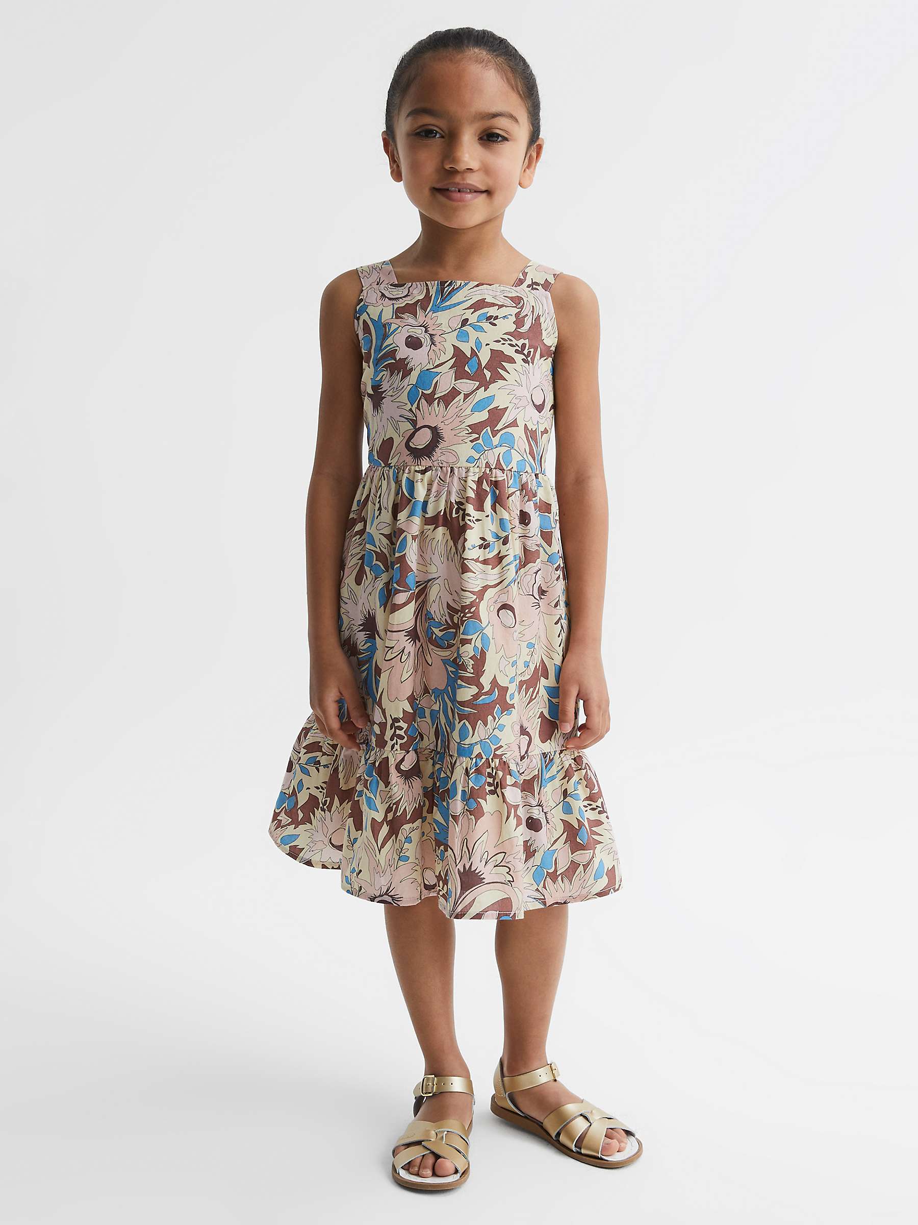 Reiss Kids' Marcie Cotton Dress, Lilac at John Lewis & Partners