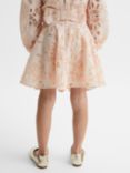 Reiss Kids' Nella Cotton Lace Mini Skirt, Pink