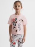 Reiss Kids' Mahlia Floral T-Shirt, Pink