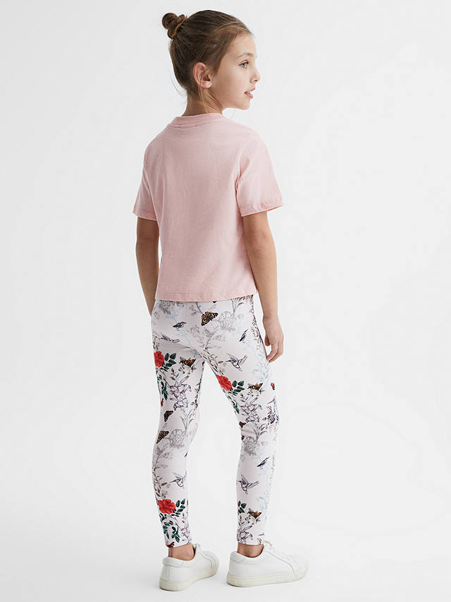 Reiss Kids' Mahlia Floral T-Shirt, Pink