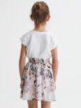 Reiss Kids' Terry Cotton Cropped T-Shirt
