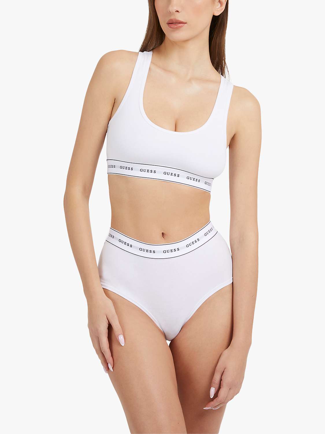 GUESS Carrie Culotte Knickers, Pure White at John Lewis & Partners