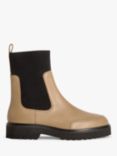 John Lewis ANYDAY Purcie Leather Soft Elastic Chelsea Boots, Camel