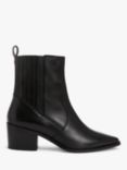 AND/OR Pixie Leather Heeled Chelsea Western Boots, Black