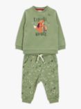 John Lewis Baby Fox Explore Nature Sweatshirt & Jogger Set, Green