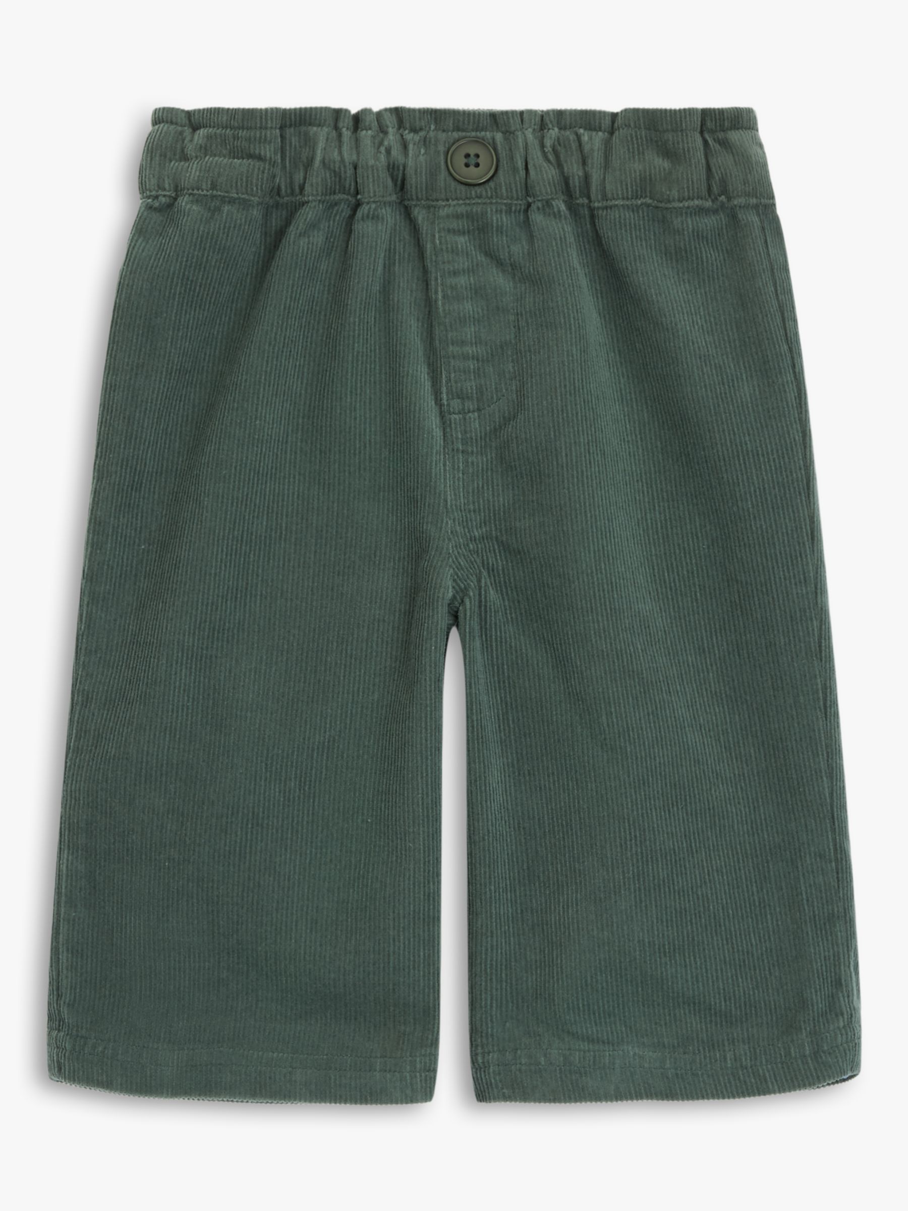 John Lewis Baby Corduroy Trousers, Green, 0-3 months