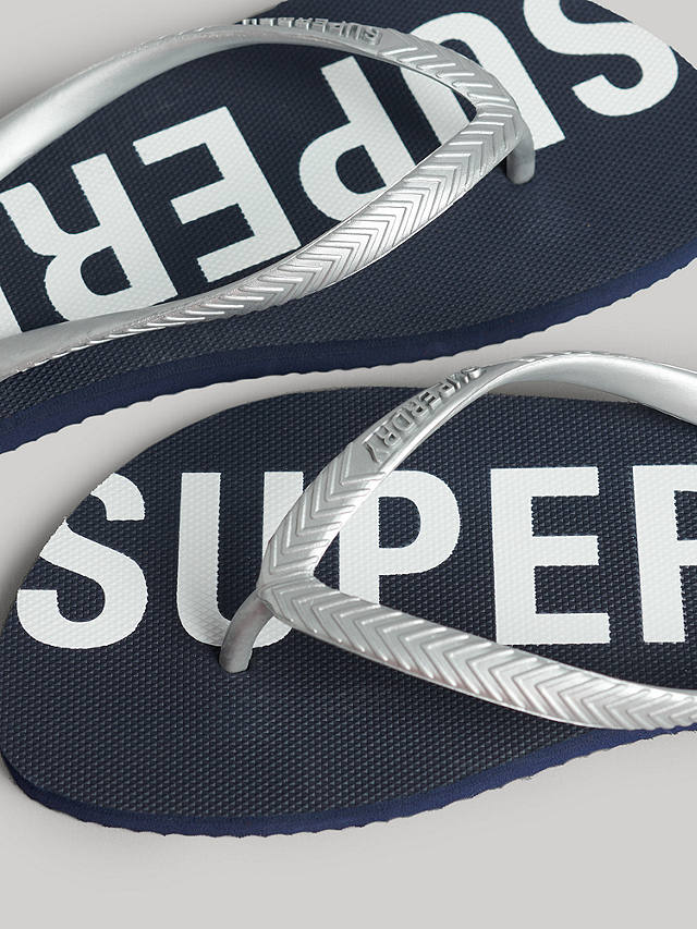 Superdry Code Core Sport Flip Flops, Eclipse Navy/Silver