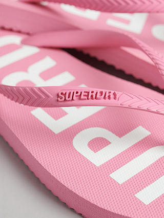 Superdry Code Core Sport Flip Flops, Marne Pink/Optic