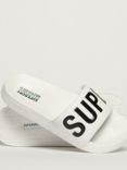 Superdry Code Core Pool Sliders, Optic/Black