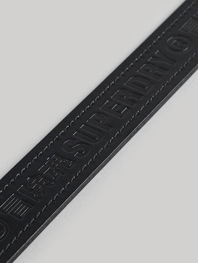 Superdry Vintage Branded Belt, Black