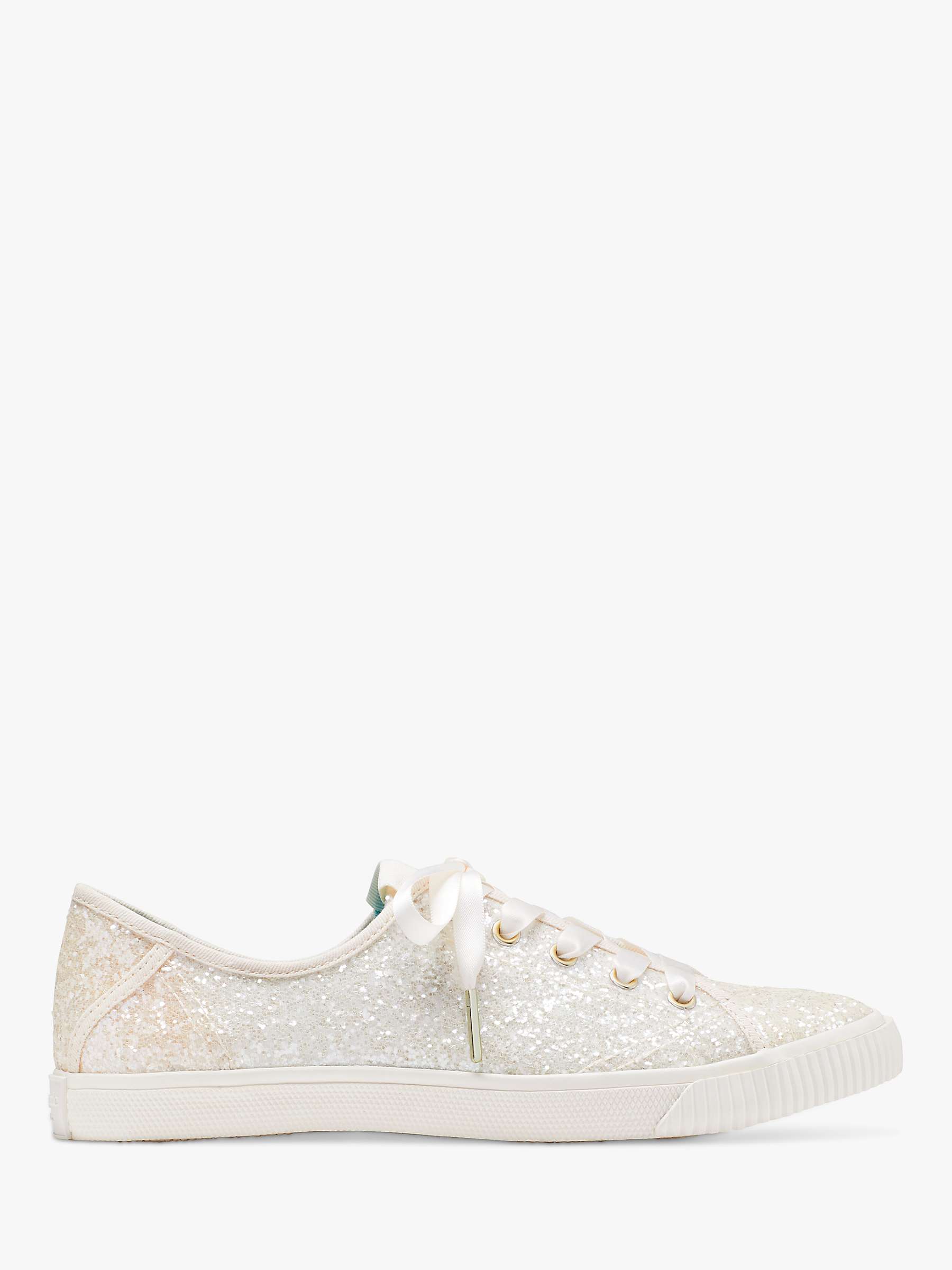 Buy kate spade new york Trista Glitter Trainers, Silver/Gold Online at johnlewis.com