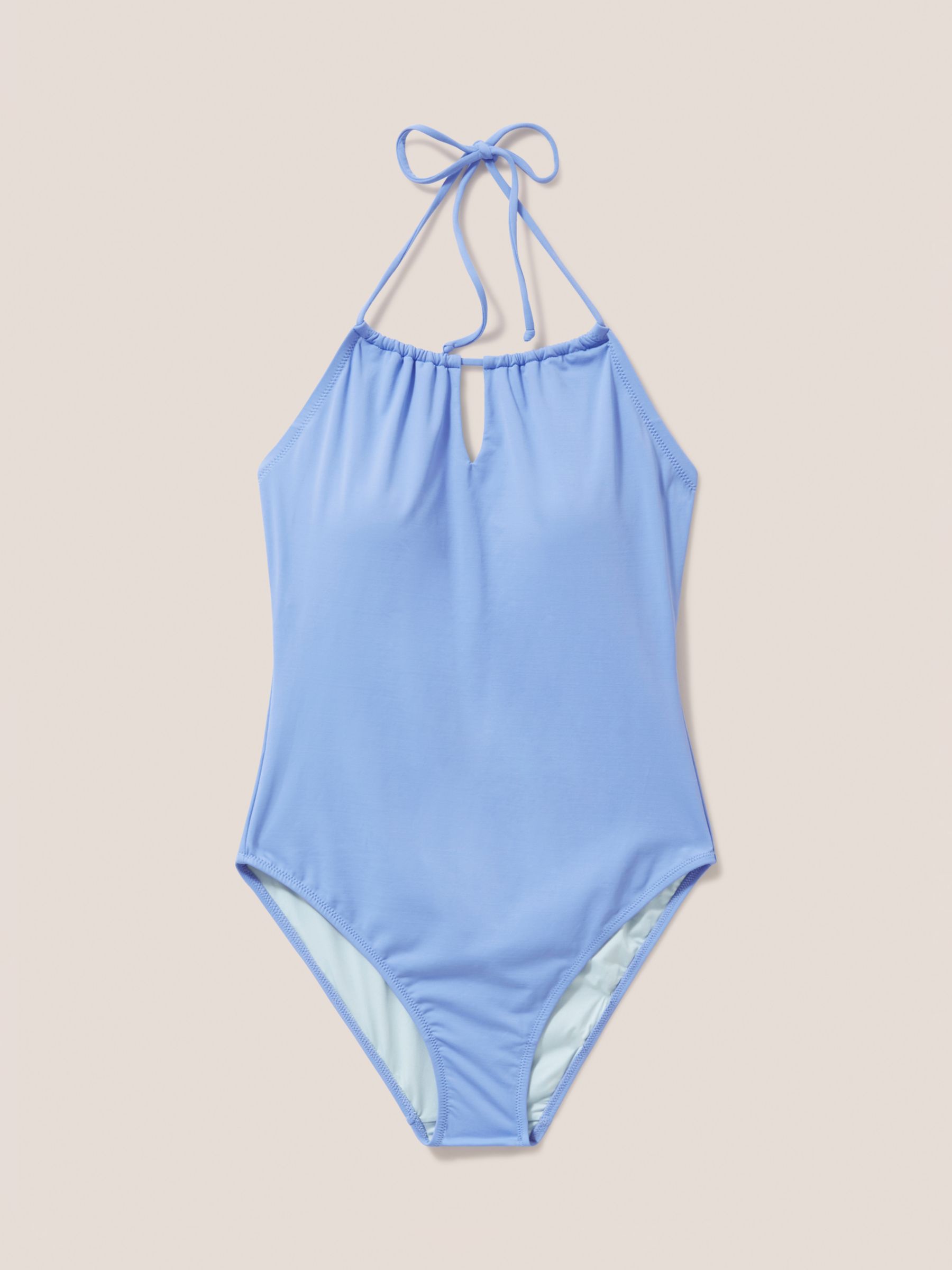 White Stuff Tamarin High Leg Swimsuit, Blue, 20