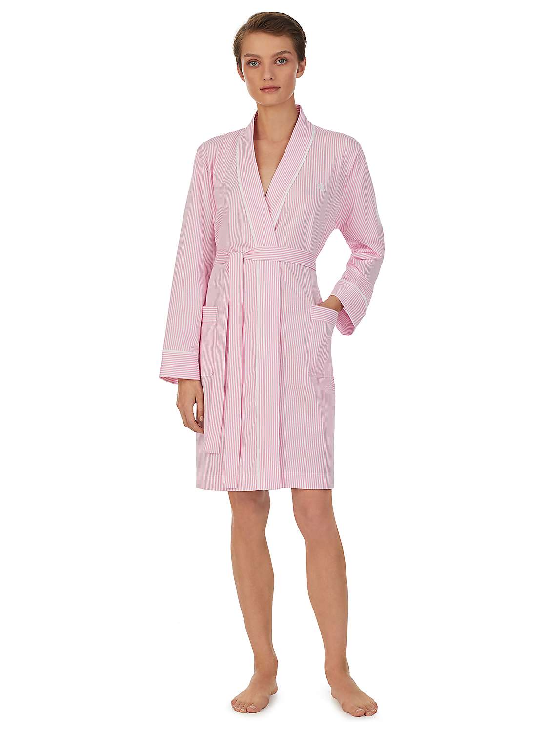 Buy Lauren Ralph Lauren Knit Kimono Wrap Robe, Pink Online at johnlewis.com