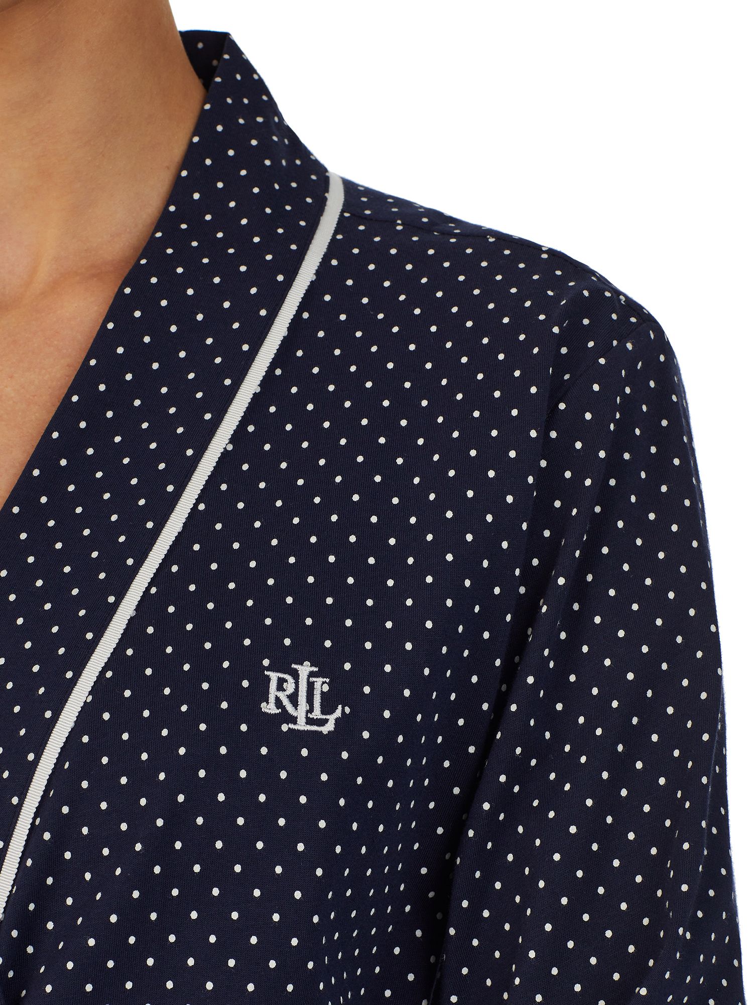 Buy Lauren Ralph Lauren Knit Kimono Wrap Robe, Navy Online at johnlewis.com