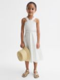 Reiss Kids' Louisa Embroidered Resort Dress, Ivory