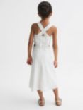 Reiss Kids' Louisa Embroidered Resort Dress, Ivory