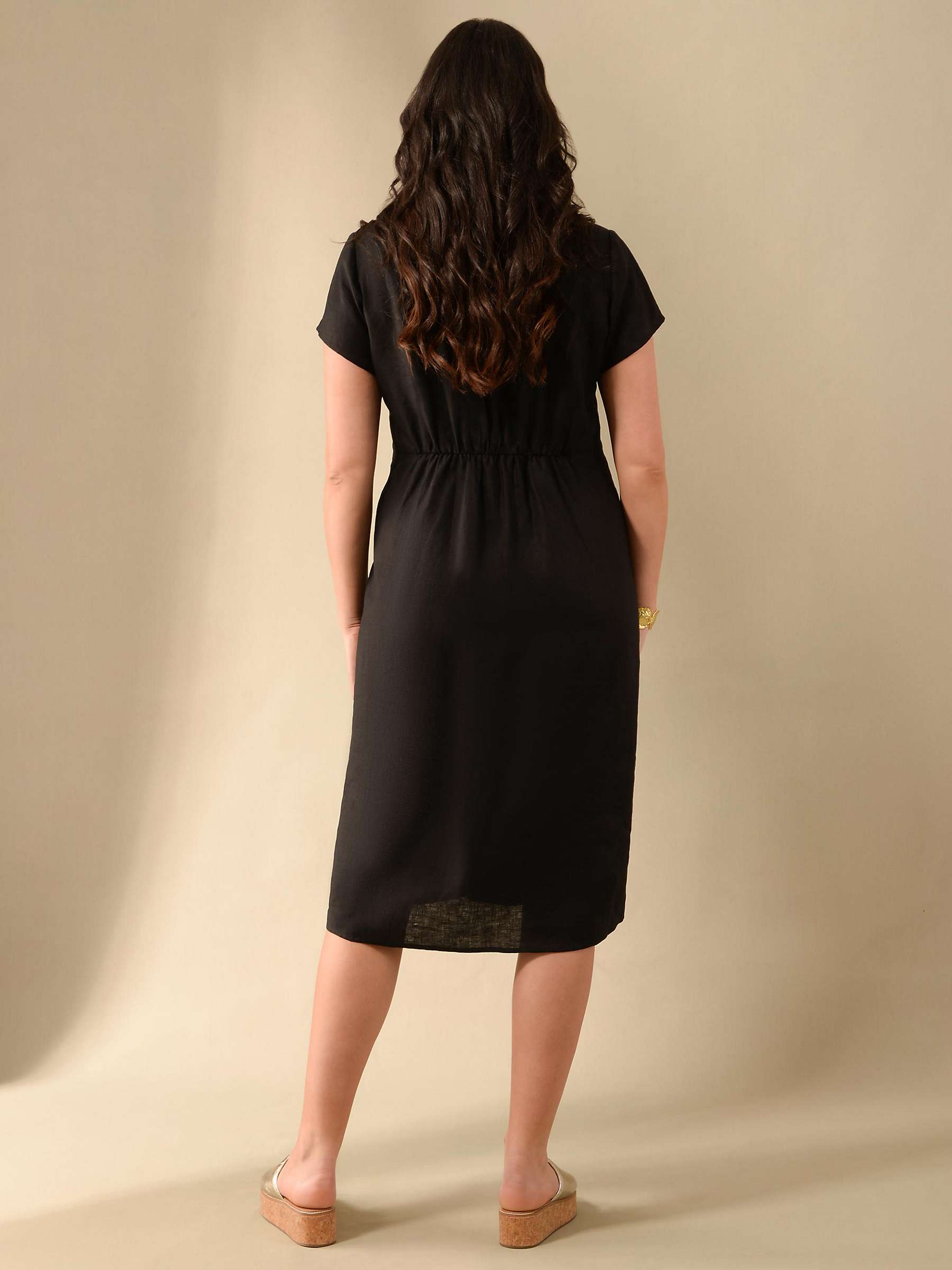 Buy Live Unlimited Curve Plain Knot Linen Shirt Dress Online at johnlewis.com