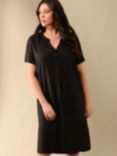 Live Unlimited Curve Nehru Collar Linen Knee Length Dress