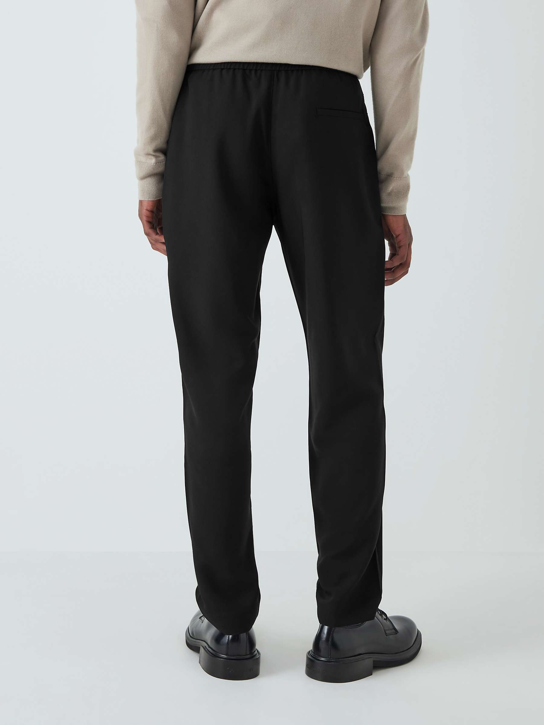 Kin Twill Easy Straight Fit Trousers, Black Beauty at John Lewis & Partners