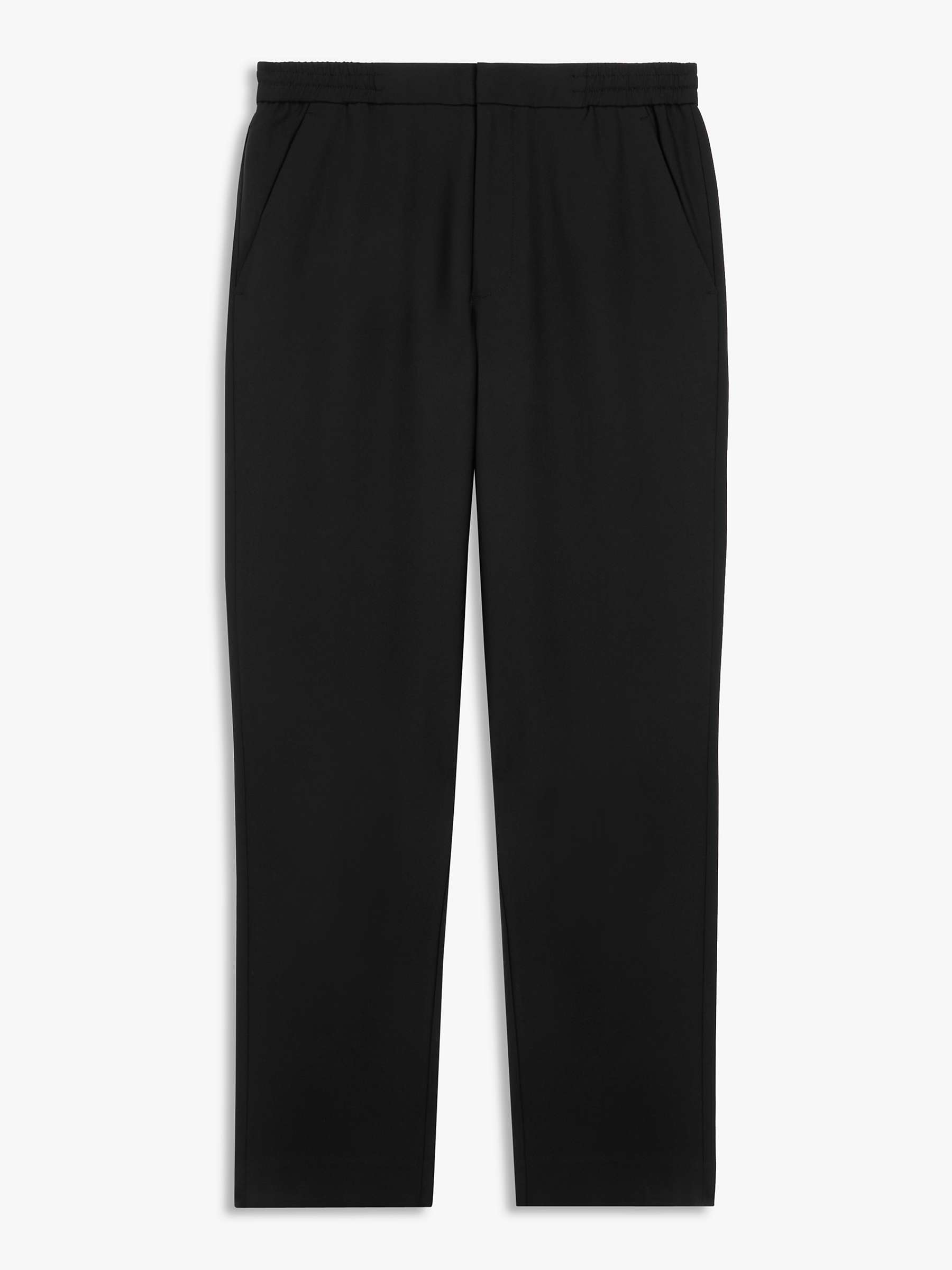 Kin Twill Easy Straight Fit Trousers, Black Beauty at John Lewis & Partners