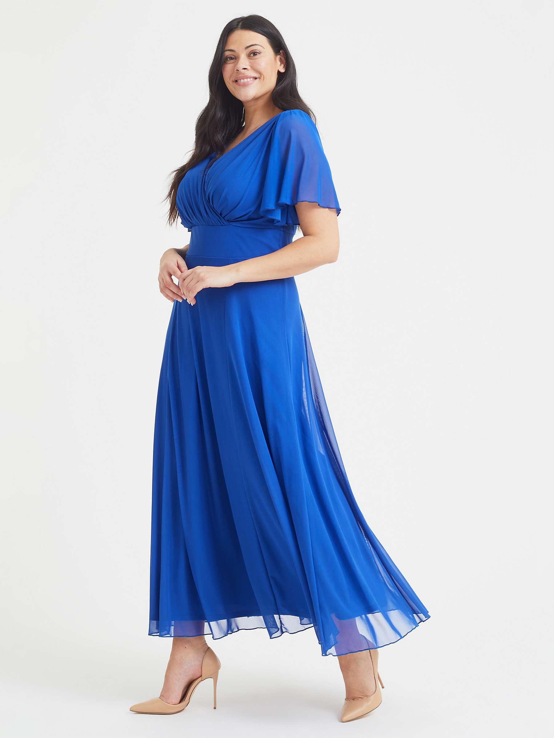 Buy Scarlett & Jo Isabelle Solid Blue Maxi Dress Online at johnlewis.com
