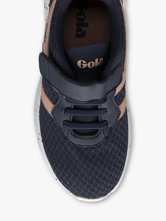 Gola Kids' Performance Scorpion QF Trainers, Navy/Pearl Pink