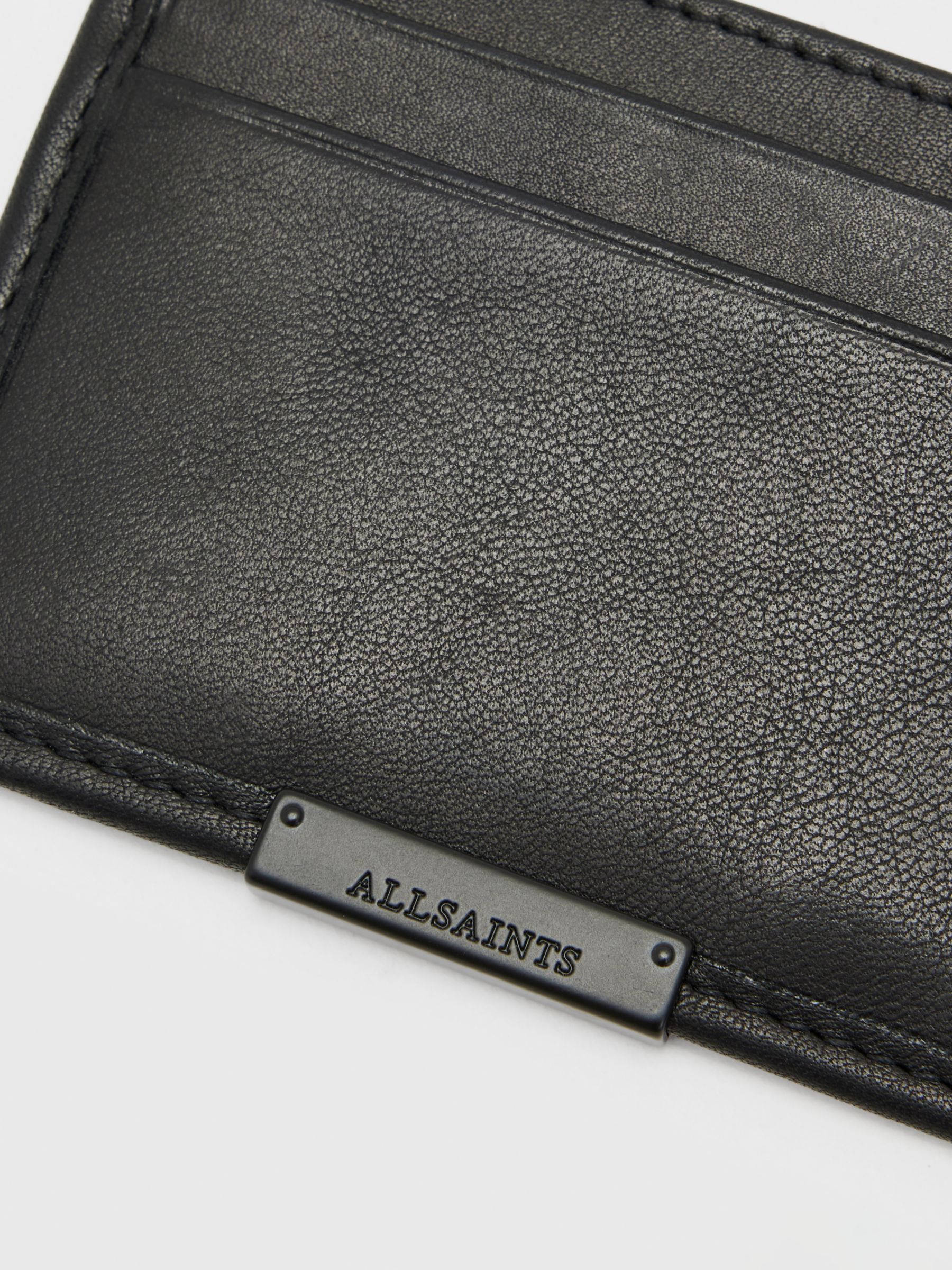 AllSaints Dove Cardholder Wallet, Black, One Size