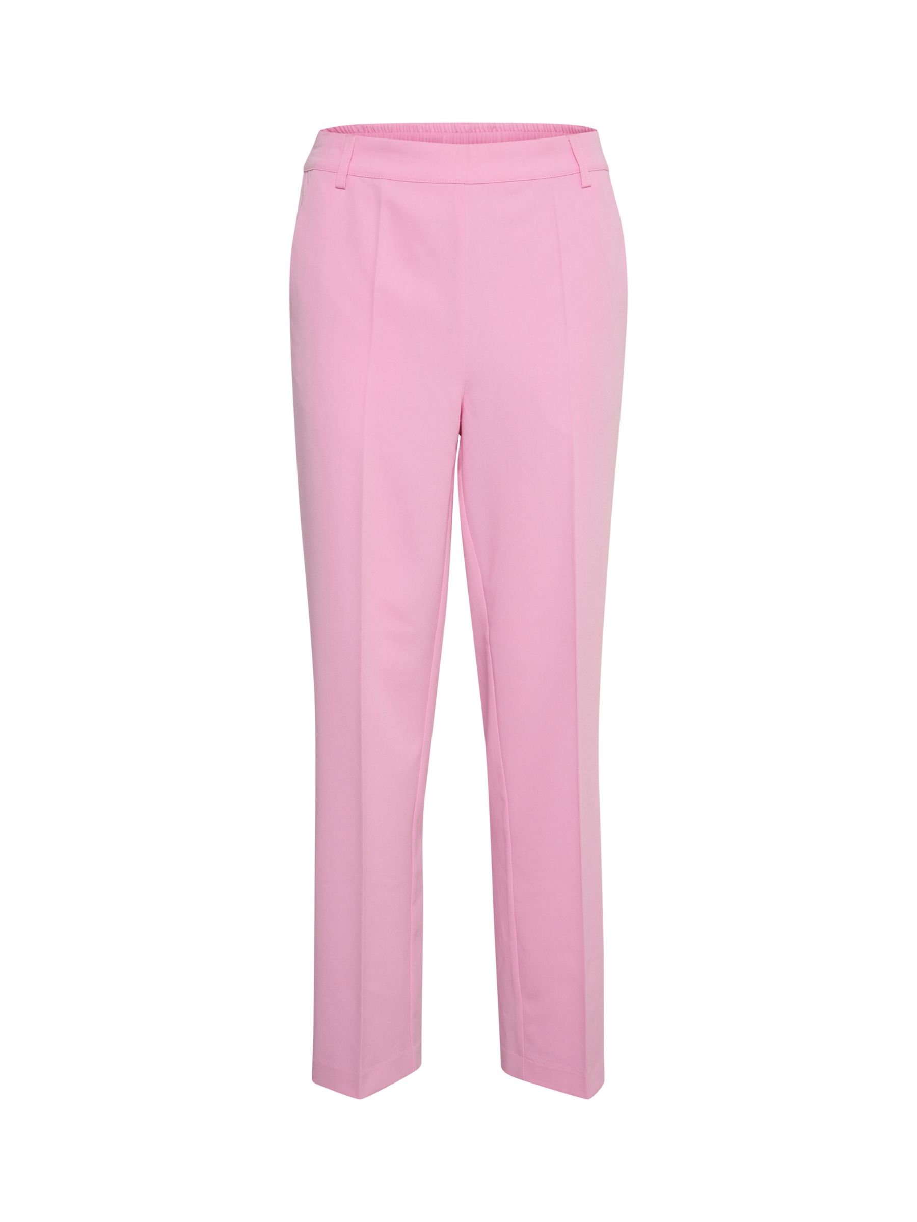 KAFFE Sakura Slim Tailored Trousers, Pink Frosting at John Lewis & Partners