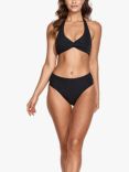 Panos Emporio Daphne Leopard Jacquard Halterneck Swim Top, Diva Black