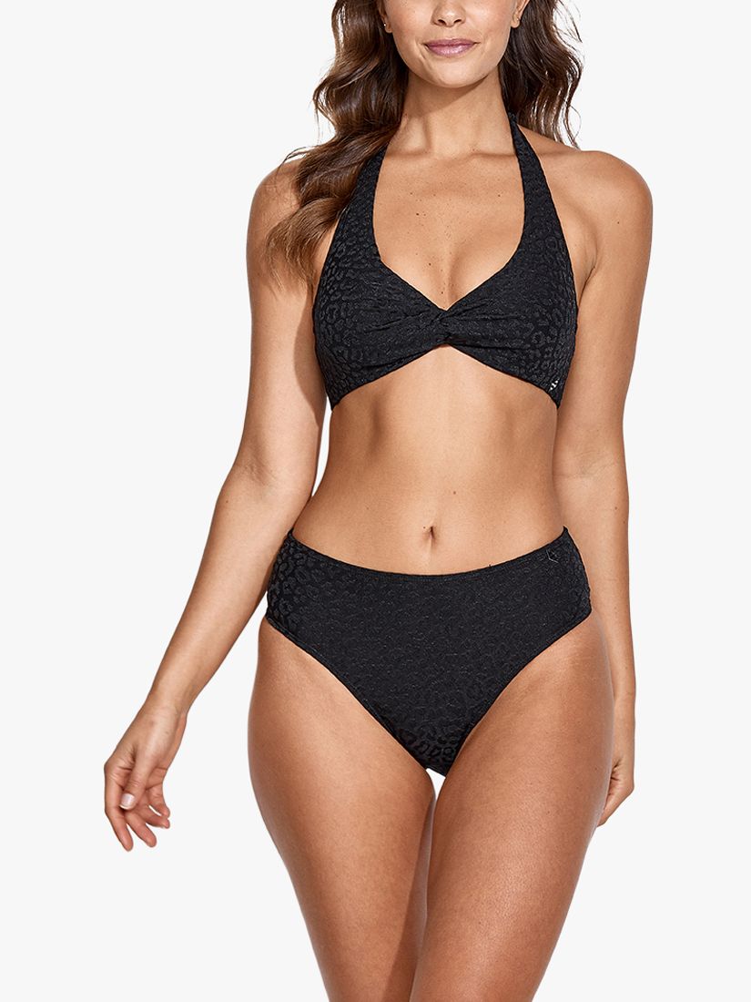 Weekday Sand jacquard scoop neck bikini top and bottoms