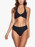 Panos Emporio Daphne Leopard Jacquard Halterneck Swim Top, Diva Black