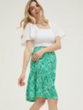 FatFace Remy Tropical Leaf Skirt, Bright Green