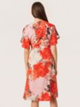 Soaked In Luxury Indre Gaby Floral Print Dress, Red