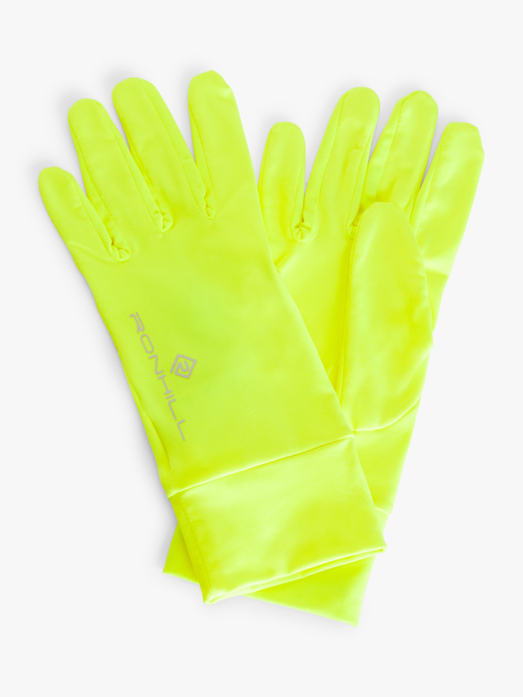 Buy Ronhill Classic Running Gloves, Charcoal/Reflect Yellow Online at johnlewis.com