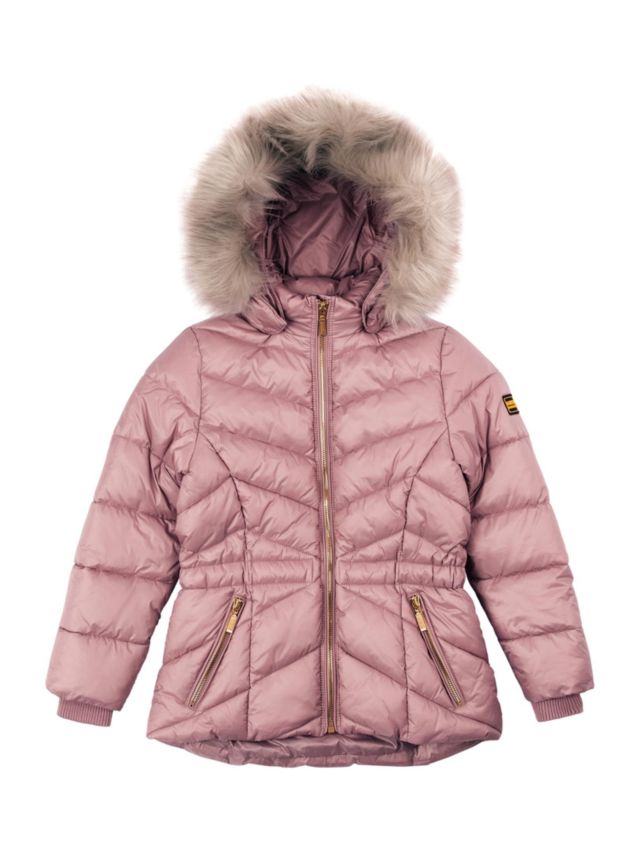 Barbour quilted store jacket kids Pink