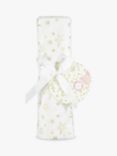 From Babies with Love Little Stars Organic Baby Swaddling Shawl, White/Gold