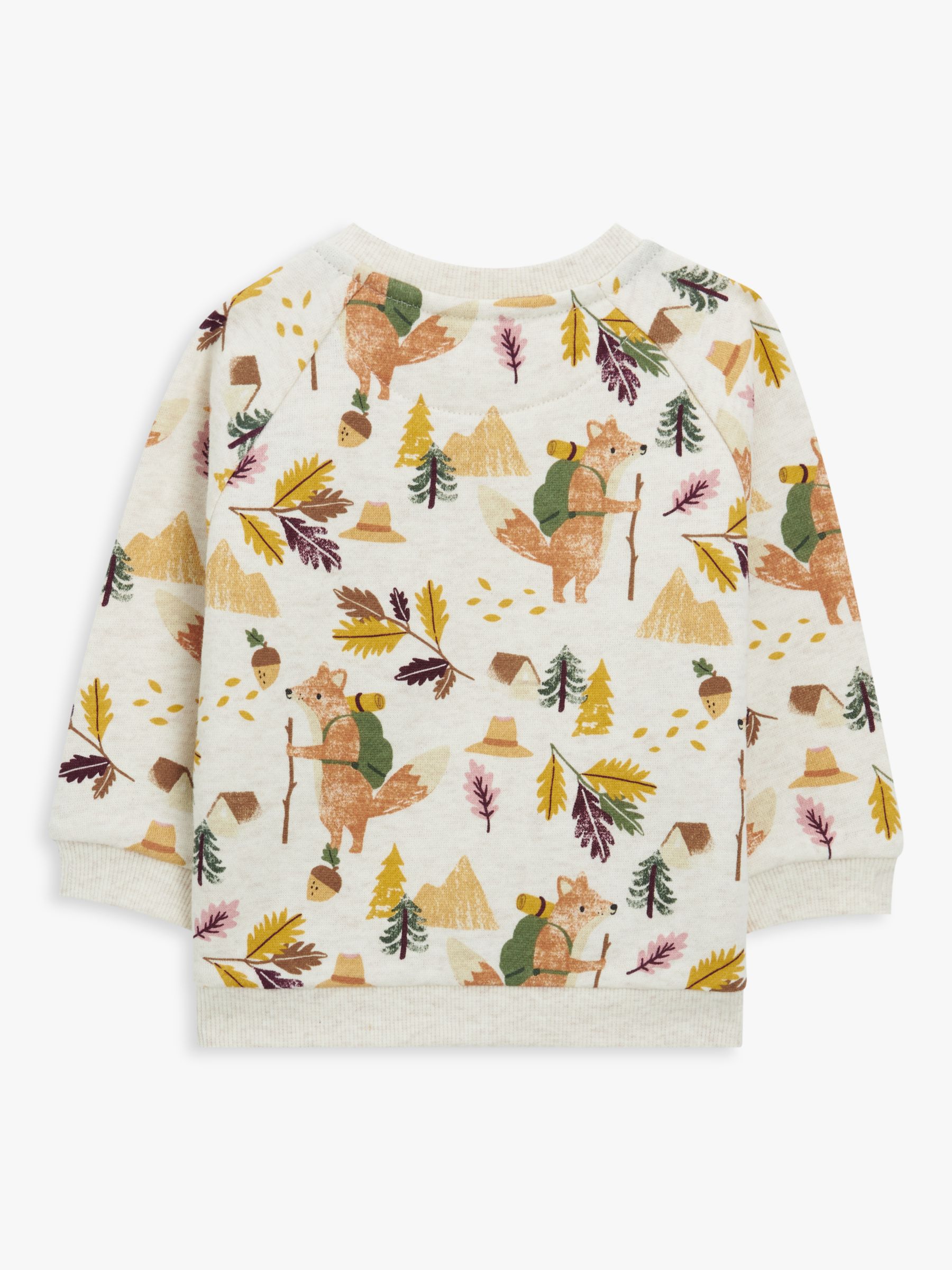 John Lewis Baby Woodland Print Sweatshirt, Multi at John Lewis & Partners