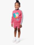 Fabric Flavours Kids' Peppa Pig Colour Block Sweatshirt, Pink/Grey