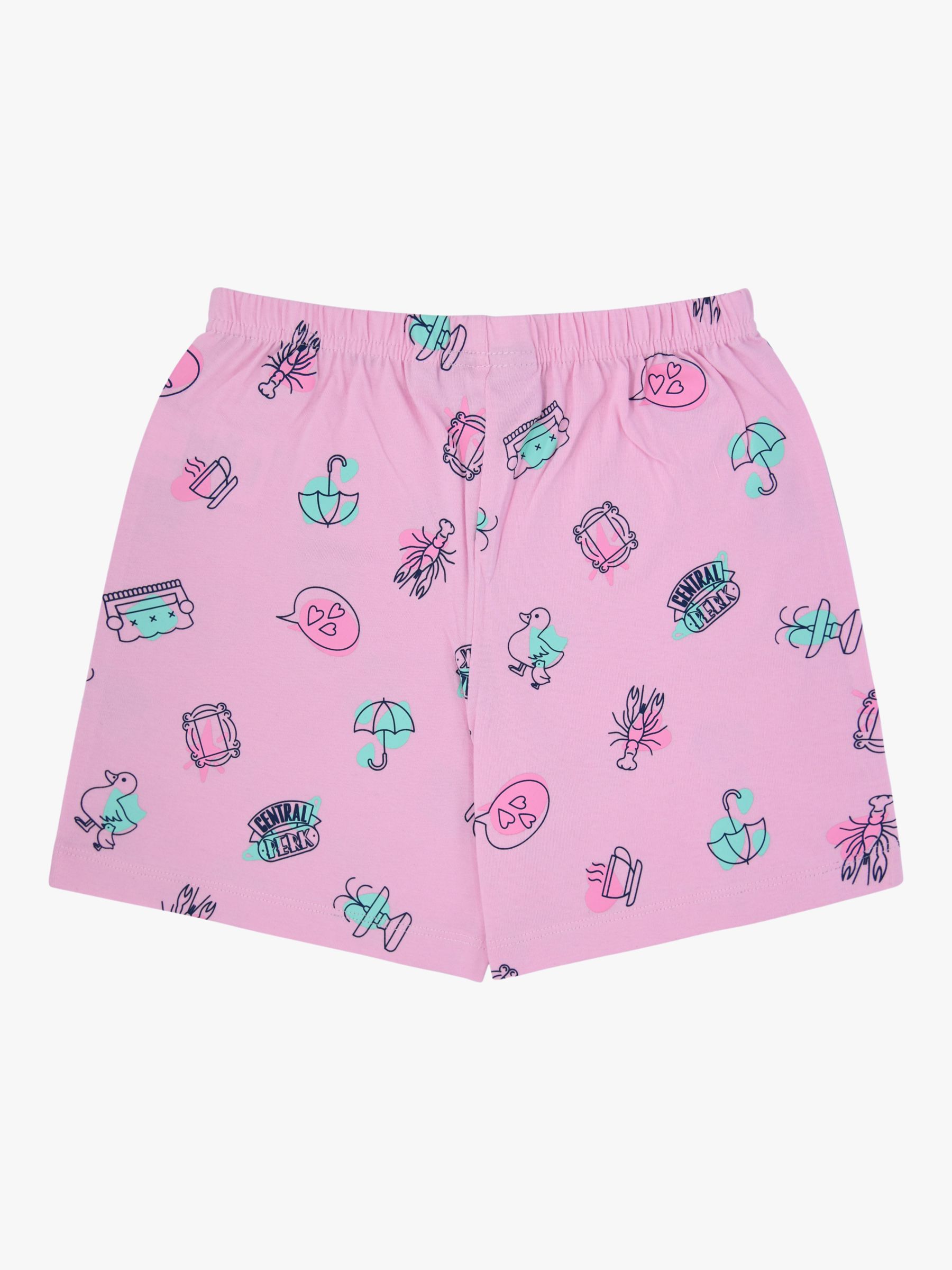 Fabric Flavours Kids' Friends Shortie Pyjamas, Lilac/Pink at John Lewis ...