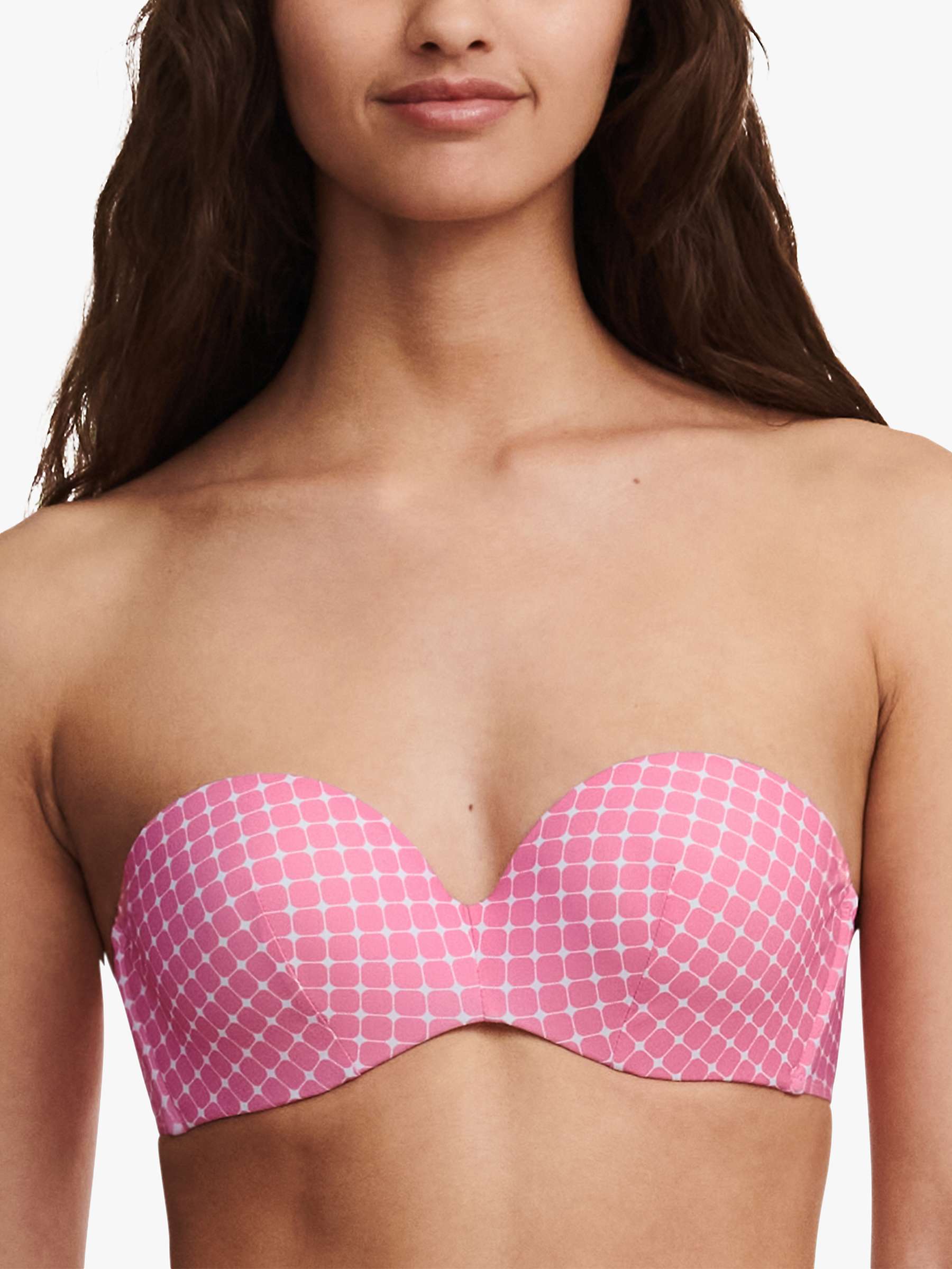 Buy Passionata Jaia Bandeau Dots Bikini Top, Pink Online at johnlewis.com