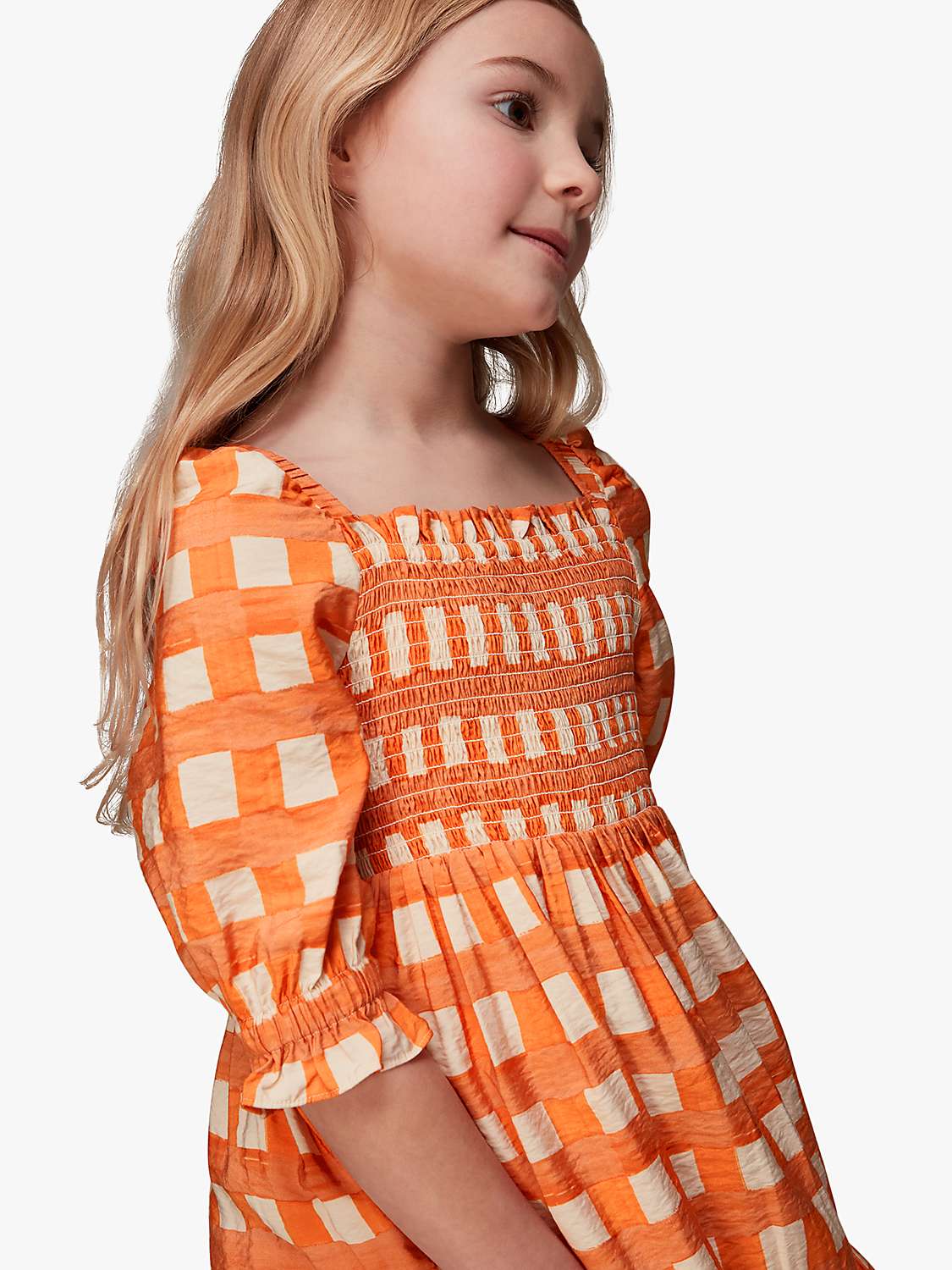 Buy Whistles Kids' Eden Smocked Bodice Dress Online at johnlewis.com