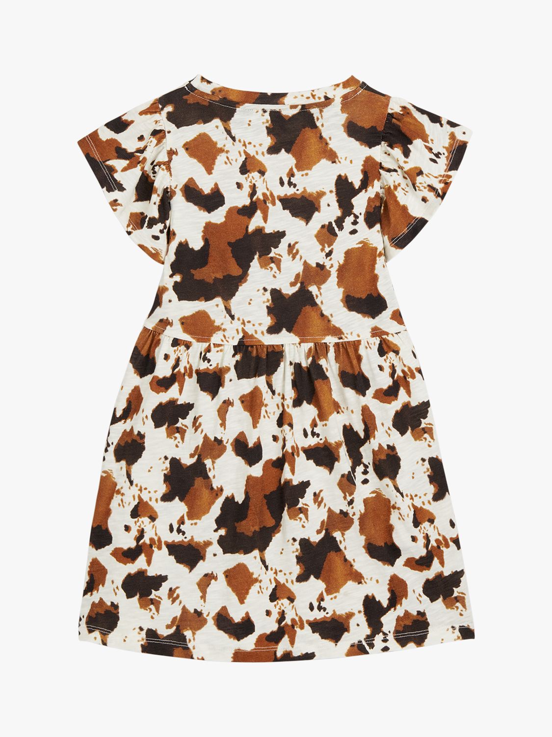 Buy Whistles Kids' Piper Cow Print Cotton Jersey Dress, Brown/Multi Online at johnlewis.com