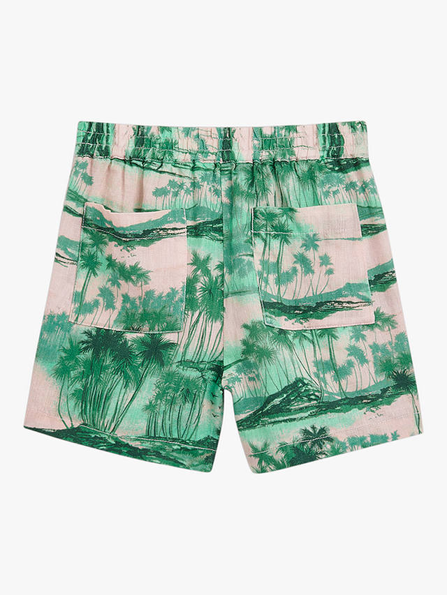 Whistles Kids' Sammy Waving Palms Shorts, Pink/Multi