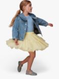 Whistles Kids' Izzy Tulle Mini Skirt, Lemon