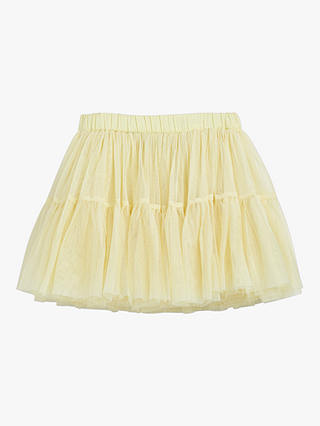 Whistles Kids' Izzy Tulle Mini Skirt, Lemon