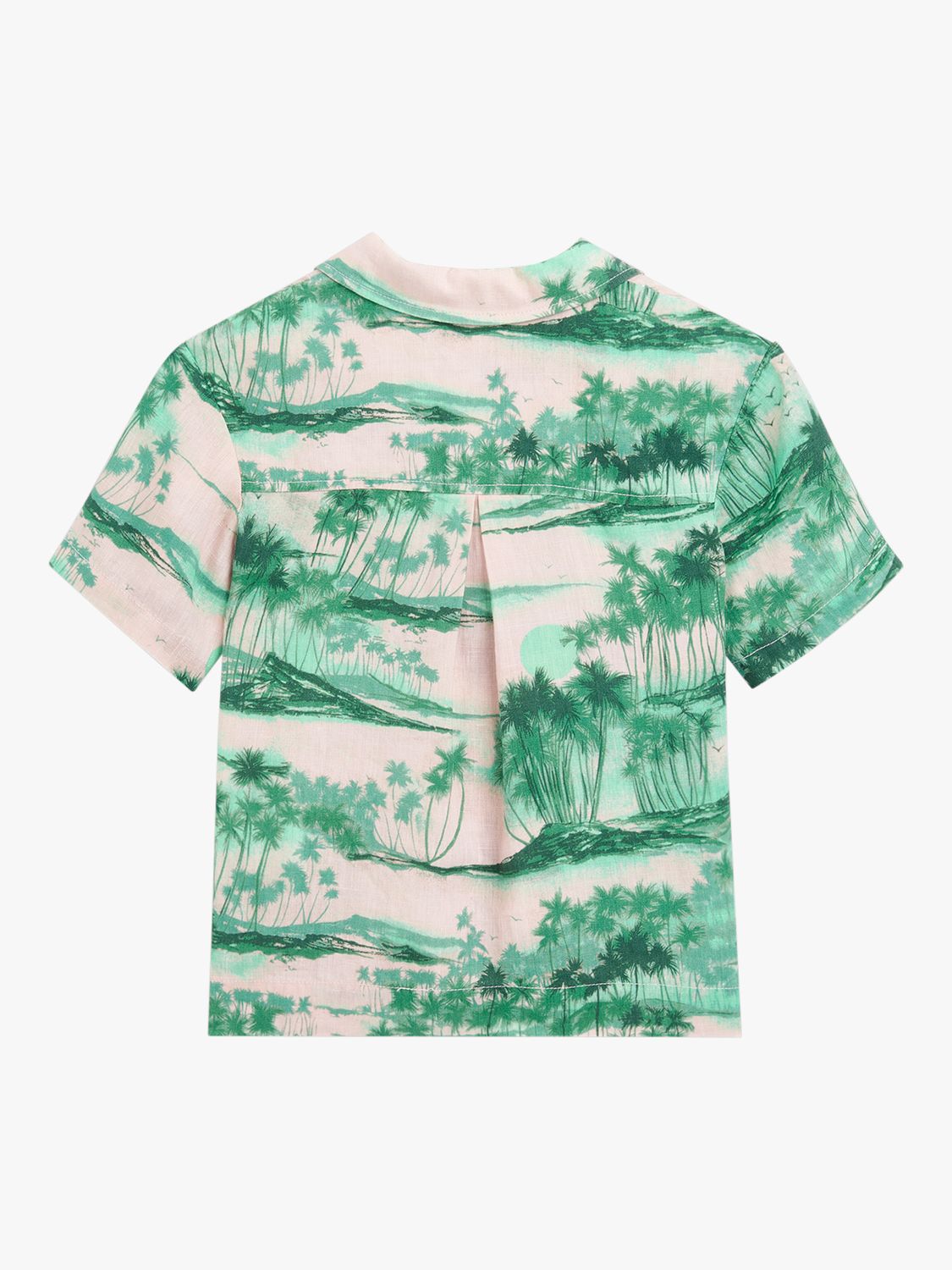 Buy Whistles Kids' Sammy Waving Palms Shirt, Pink/Multi Online at johnlewis.com